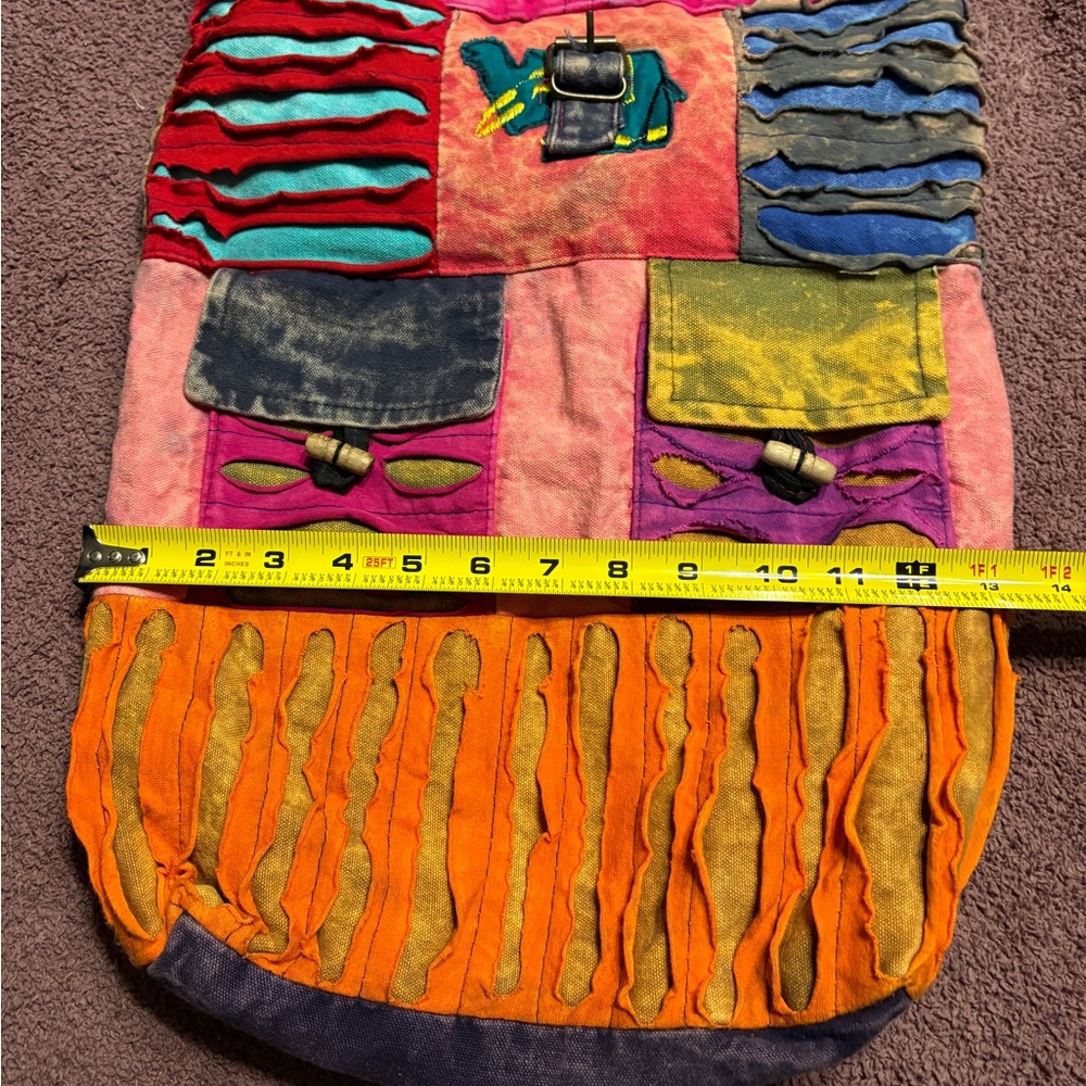 Colorful Patchwork Backpack - image 4